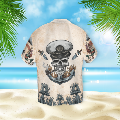 Skull Aop Hawaii Shirt Sailor Hawaiian