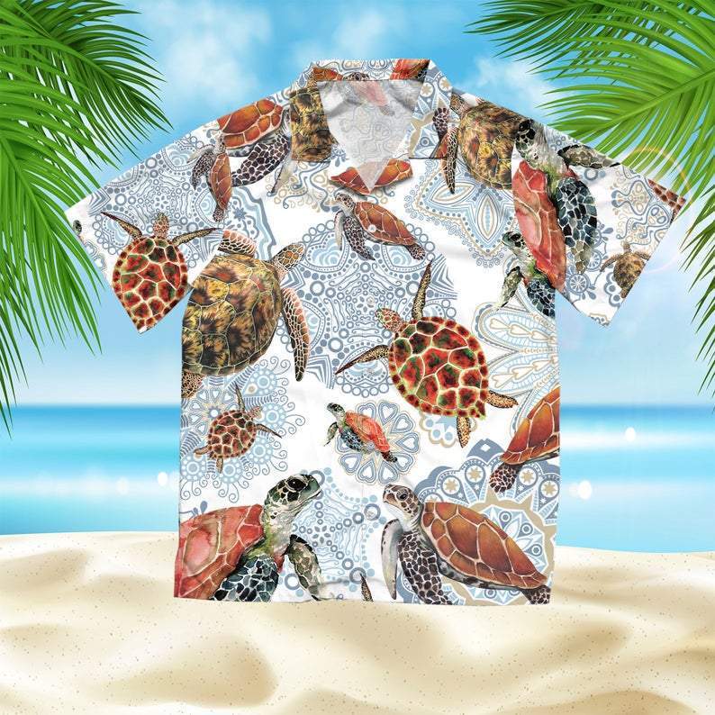 Sea Turtle Mandala Hawaiian Shirt | For Men & Women | Adult | HW6004