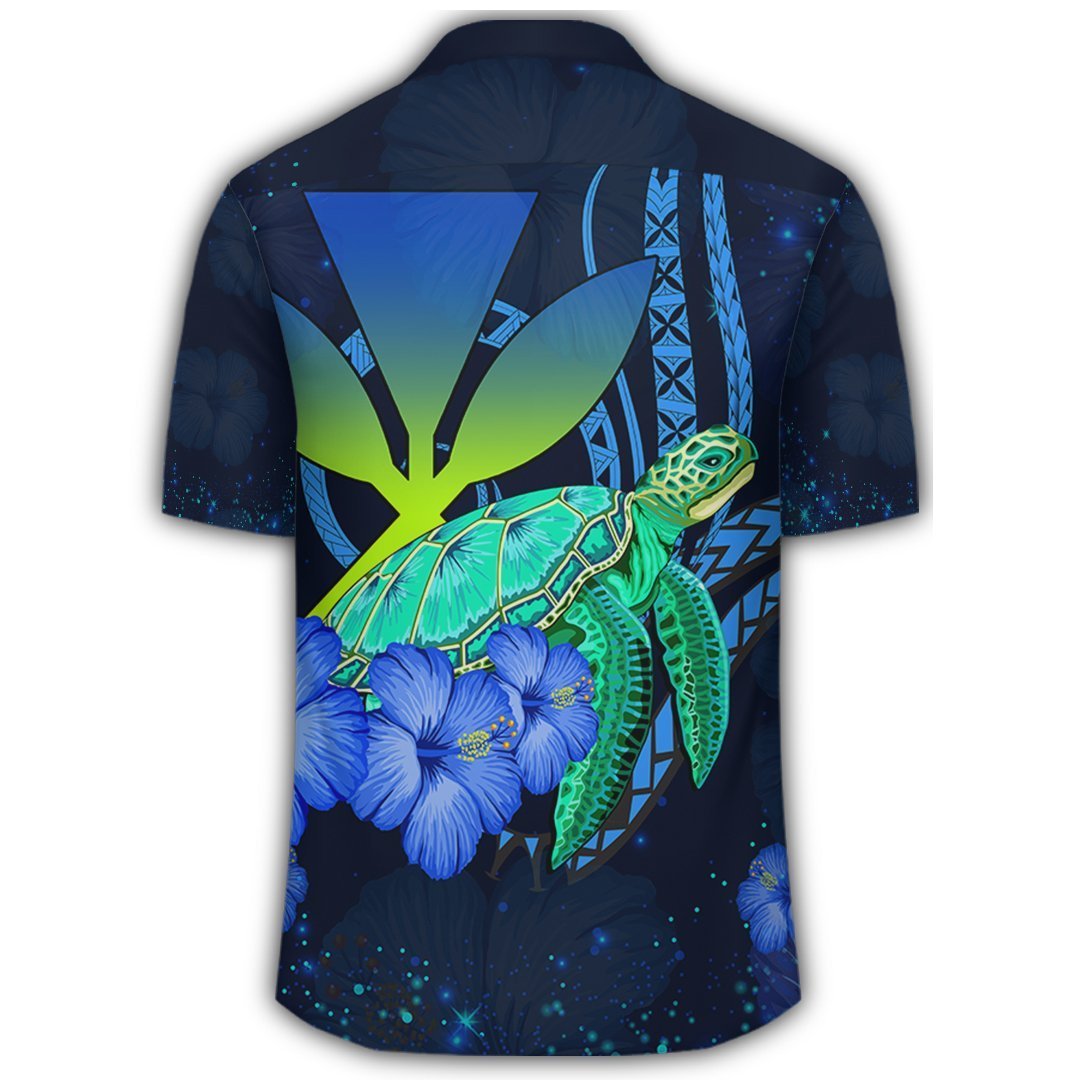 Hawaii Turtle Hibiscus Polynesian Hawaiian Shirt - Jade Stone - AH