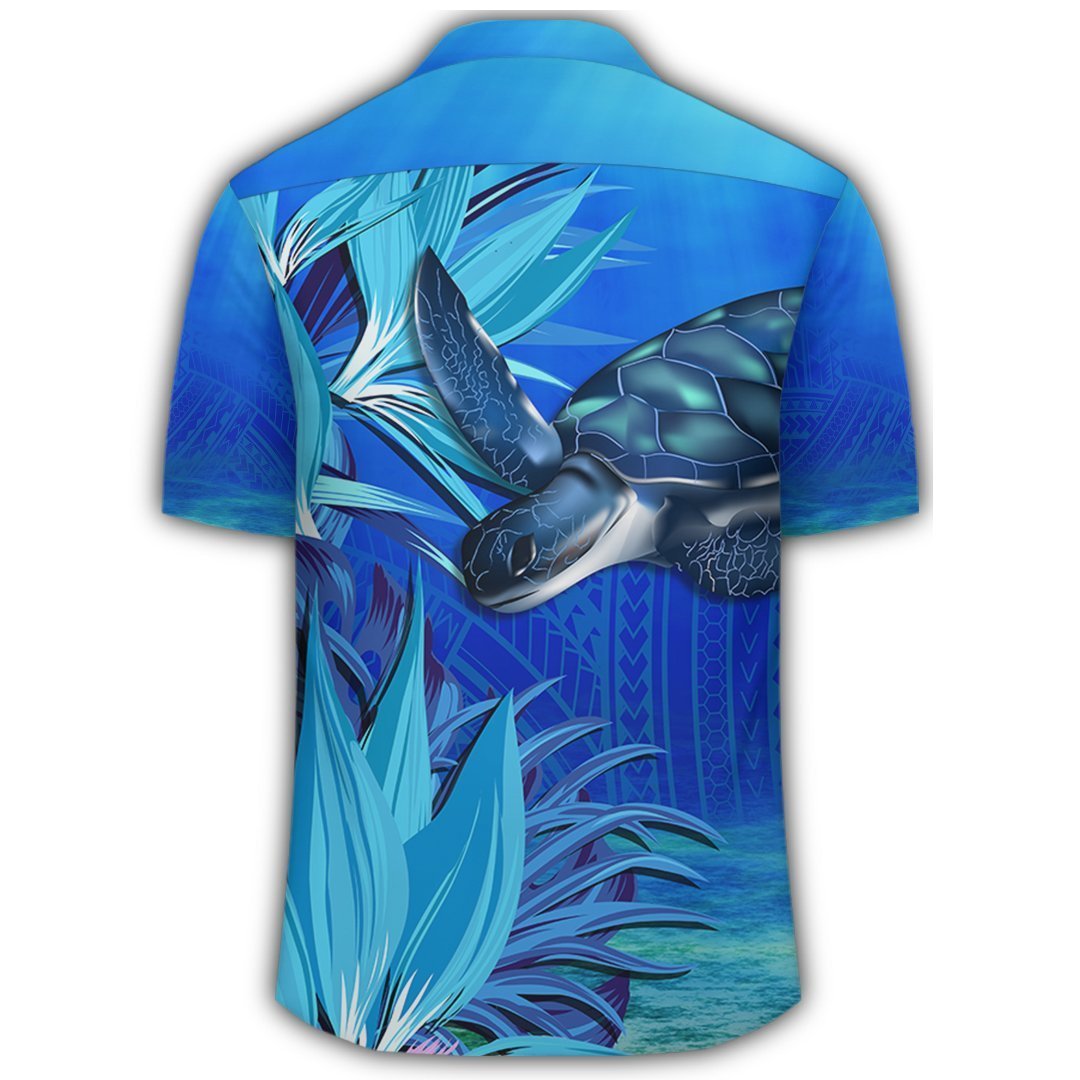 Hawaii Blue Turtle Paradise Hawaiian Shirt - Breath Ocean - AH