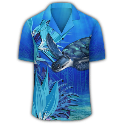 Hawaii Blue Turtle Paradise Hawaiian Shirt - Breath Ocean - AH