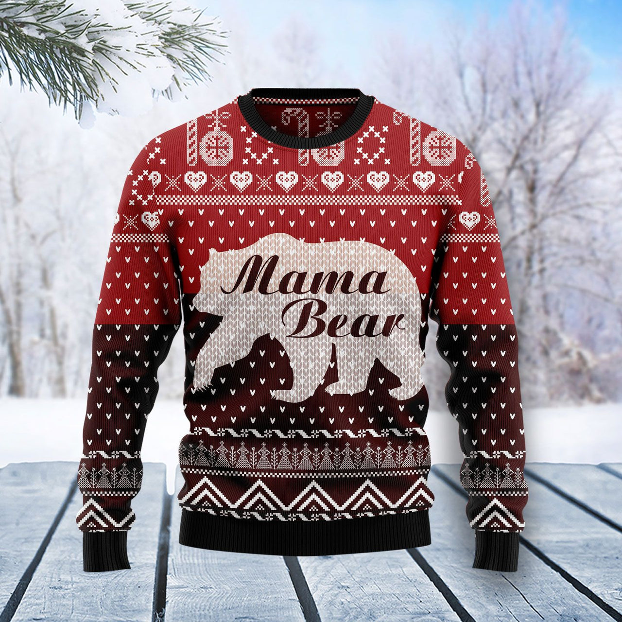 Mama Bear Ugly Christmas Sweater 