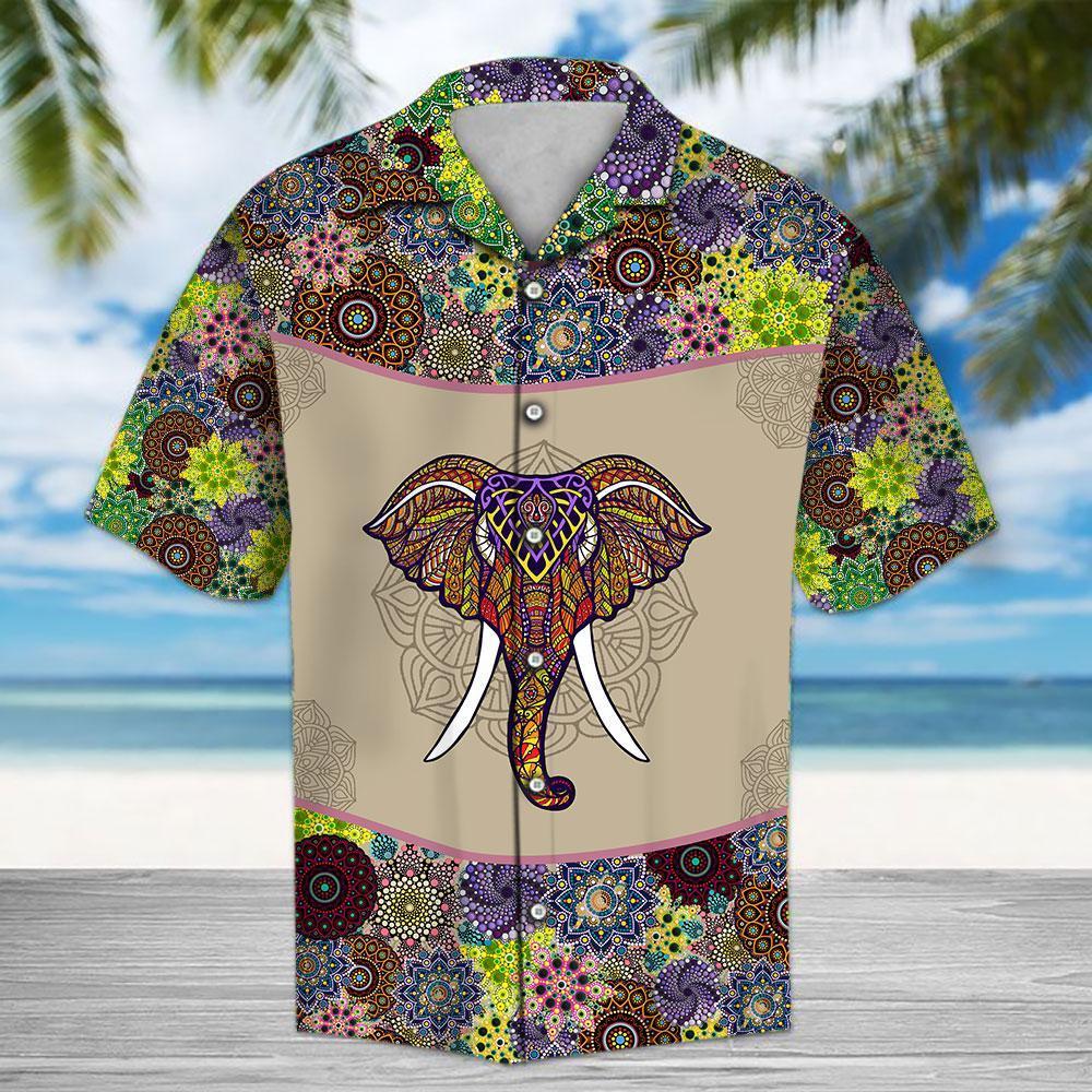 Mandala Elephant Hawaiian Shirt