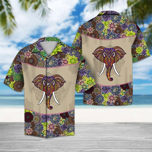 Mandala Elephant Hawaiian Shirt | For Men & Women | Adult | HW6973