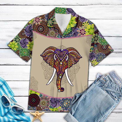 Mandala Elephant Hawaiian Shirt