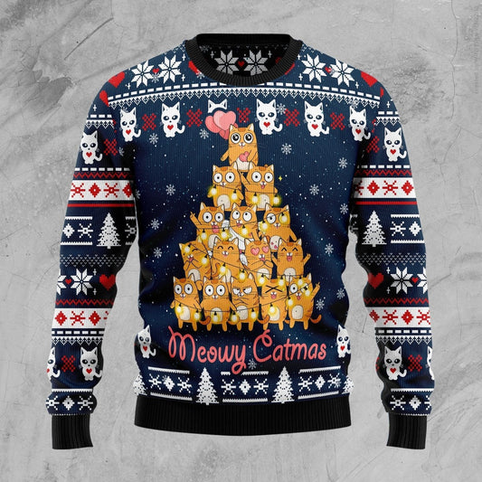 Meowy Catmas Ugly Christmas Sweater 