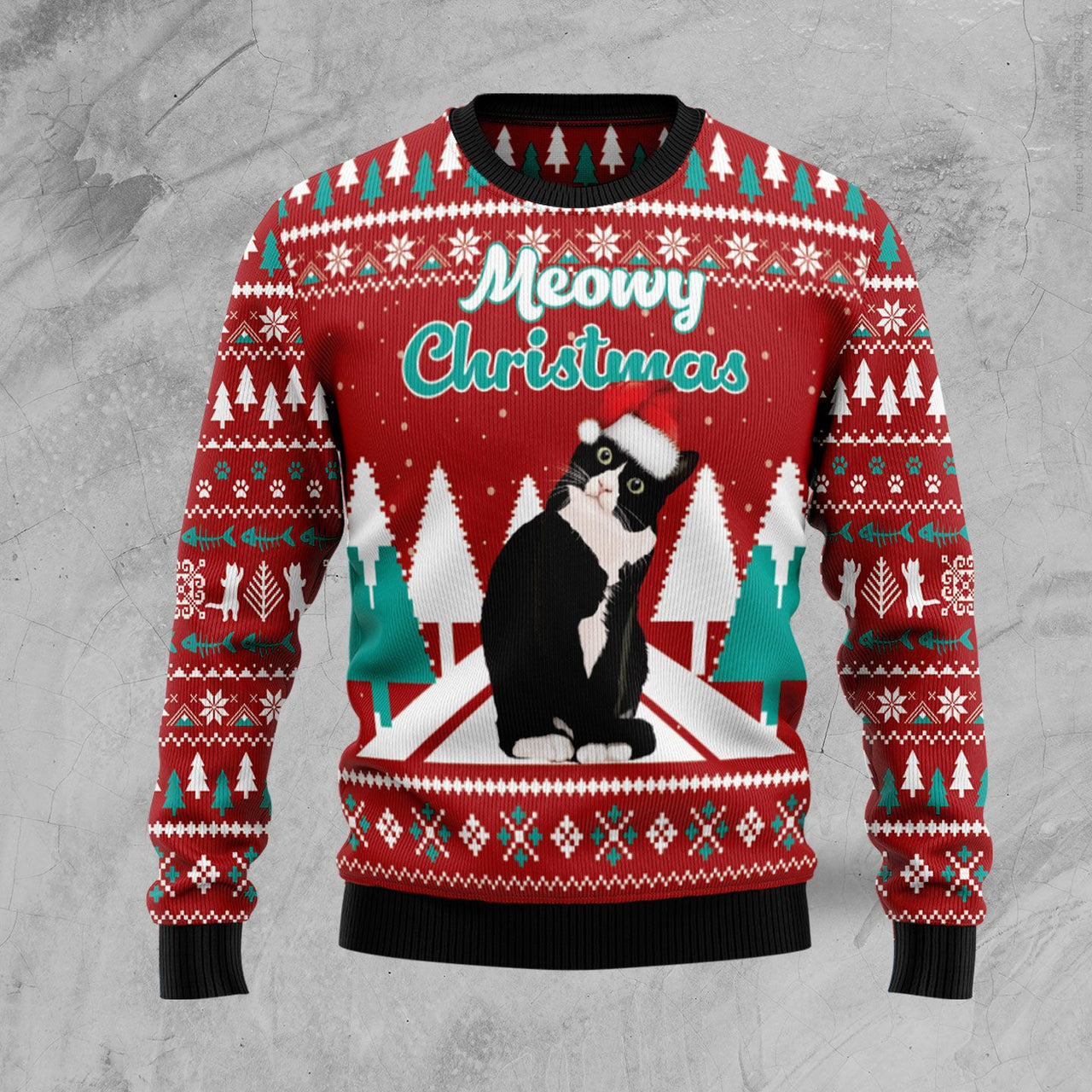 Meowy Christmas Ugly Christmas Sweater 