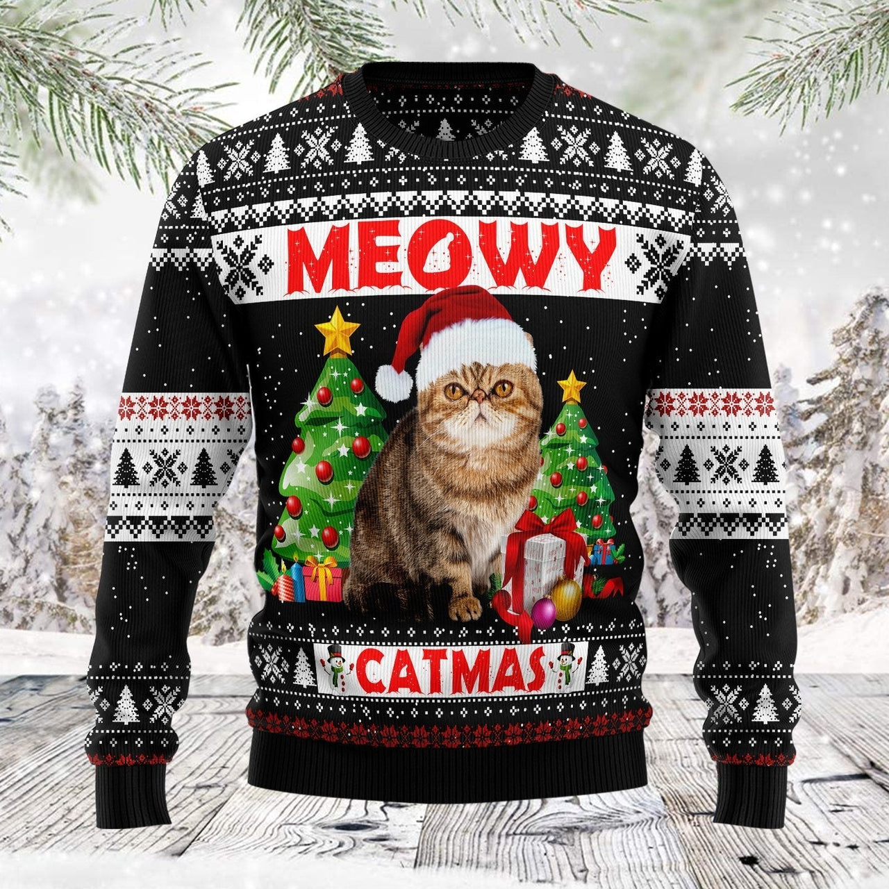 Meowy Catmas Ugly Christmas Sweater 