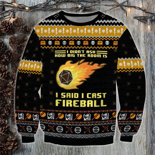 I Said I Cast Fireball Ugly Christmas Sweater 