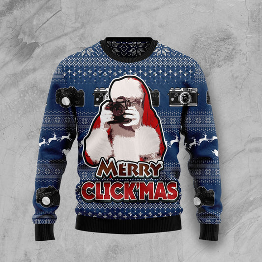 Merry Clickmas Ugly Christmas Sweater 