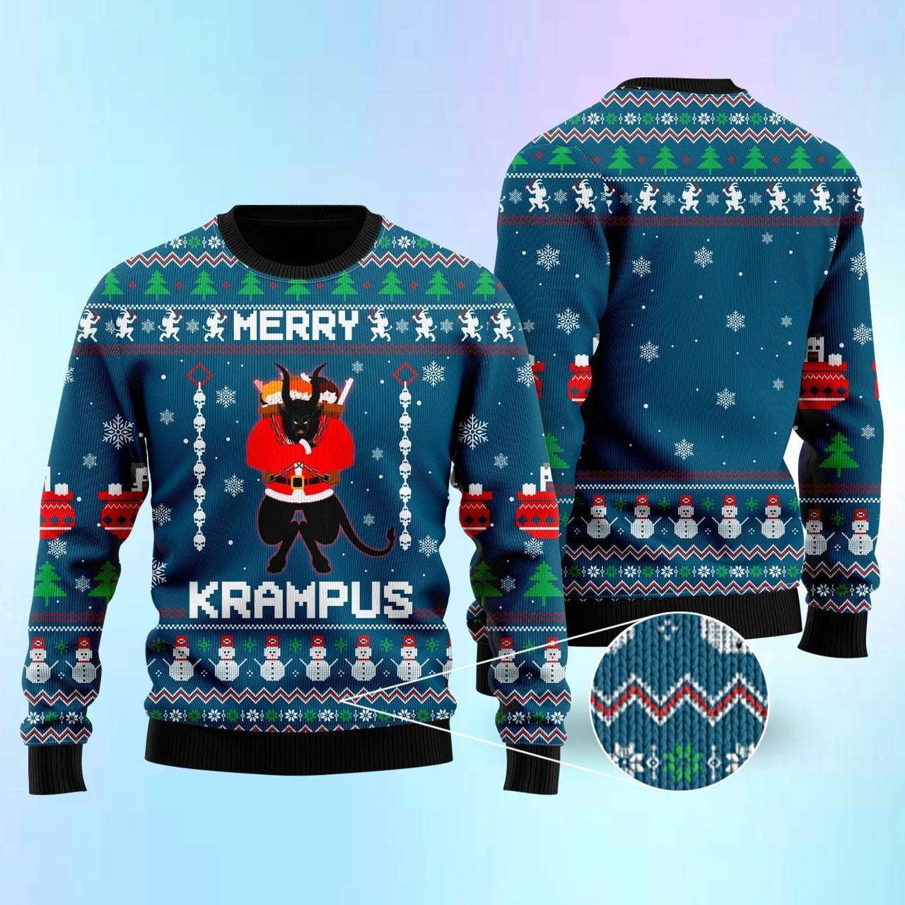 Merry Krampus Ugly Christmas Sweater 