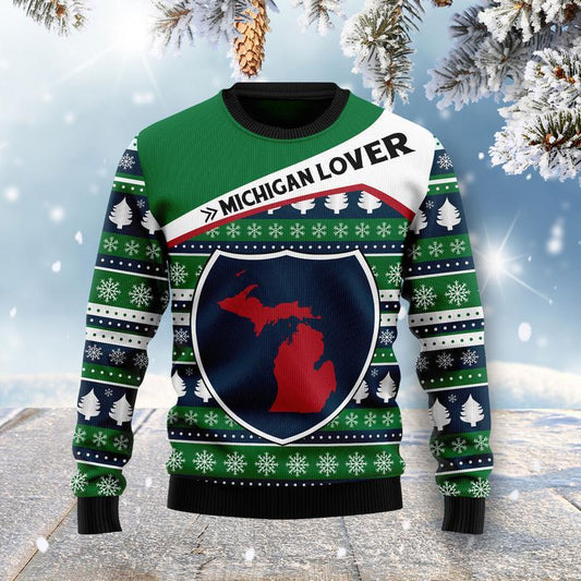 Michigan Lover Ugly Christmas Sweater 