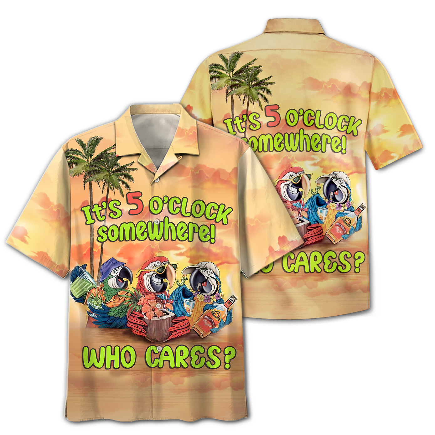 Who Cares It's 5 O'clock Somewhere Hawaiian Shirt | For Men & Women | Adult | HW8667