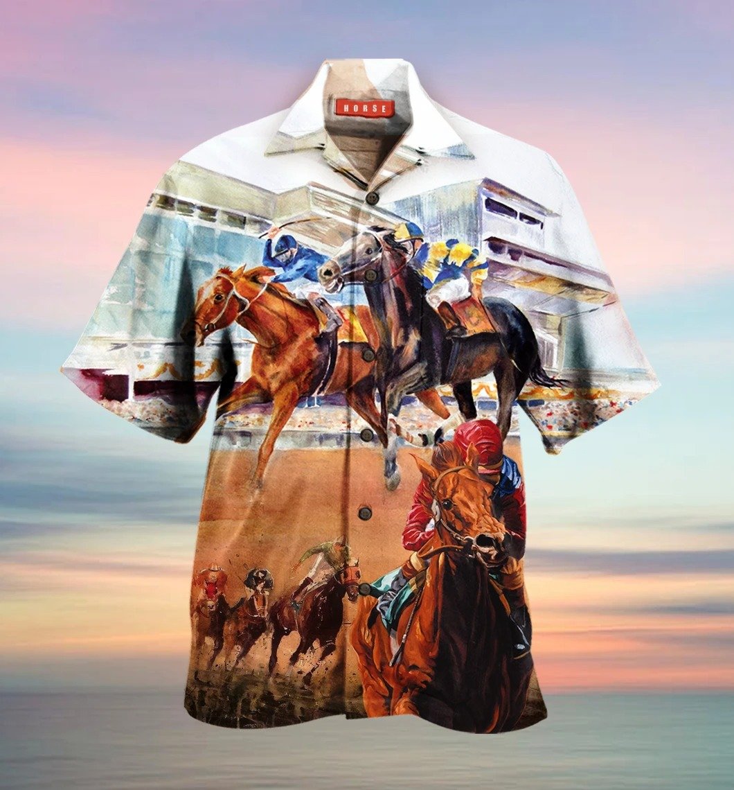 Horse Racing Hawaiian Shirt