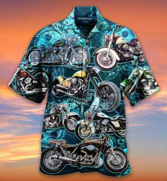 Motorcycles Once A Biker Hawaiian Shirt | For Men & Women | Adult | HW2969