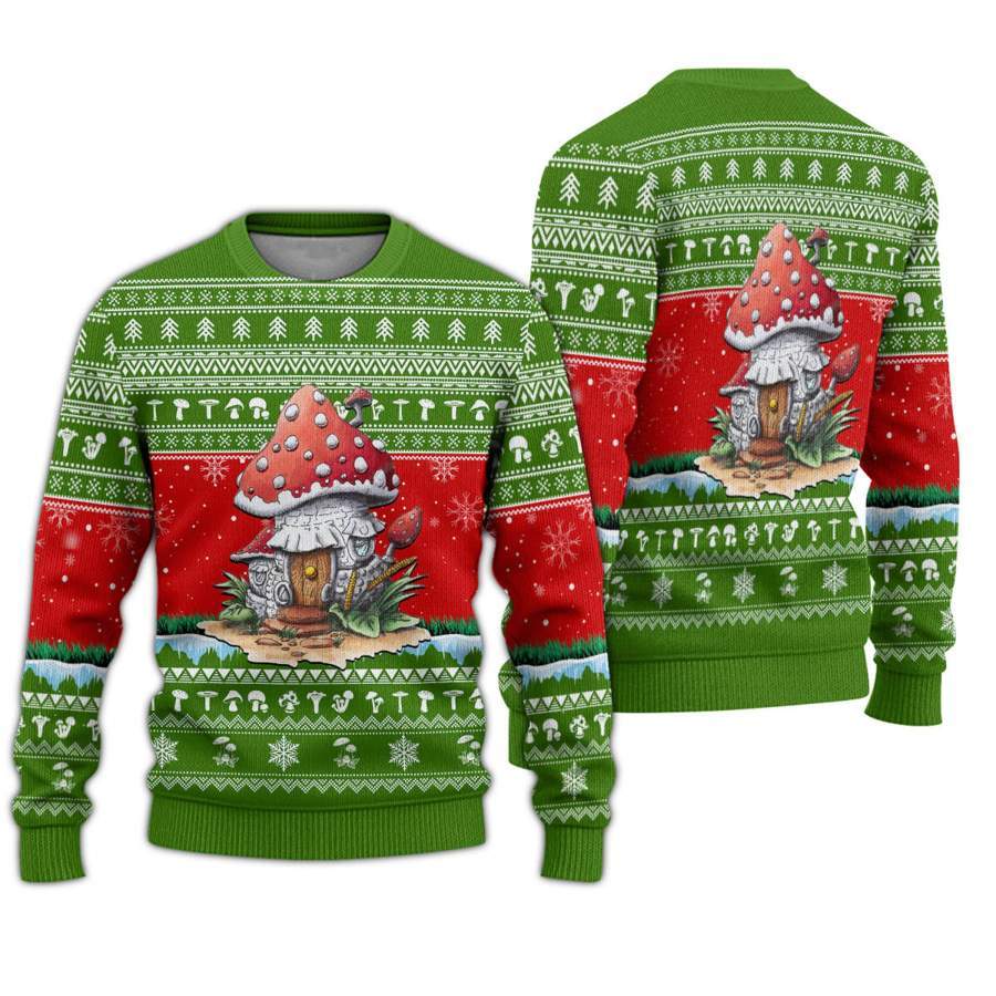 Mushroom Lover Ugly Christmas Sweater 