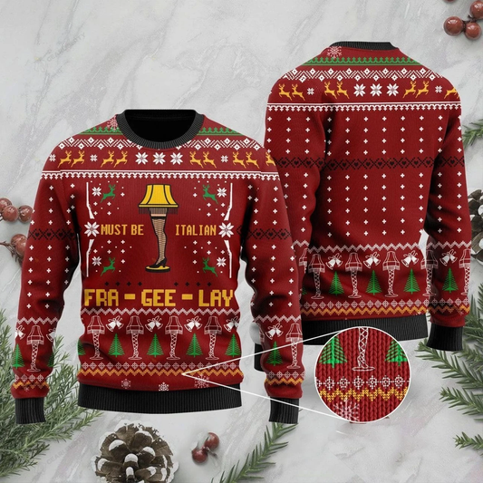 Must Be Italian Fra Gee Lay Ugly Christmas Sweater 