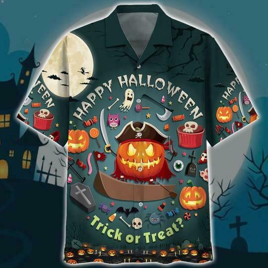 Halloween - Happy Halloween Trick Or Treat Unisex Hawaiian Shirts