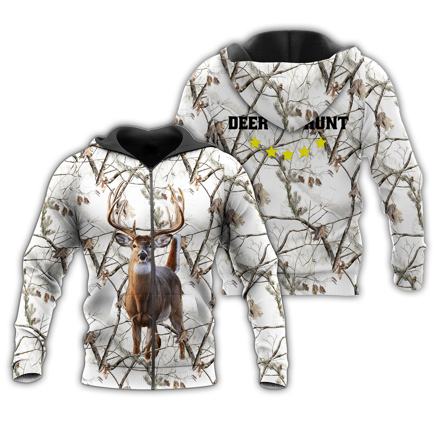 Bow Hunting Deer 3D All Over Print Plus Size T Shirt Zip Up Hoodie Zip Up Hoodie