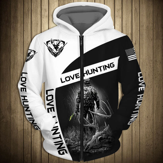 The Hunting Public deer skull bones 3D all over Print Shirt Zip up hoodie