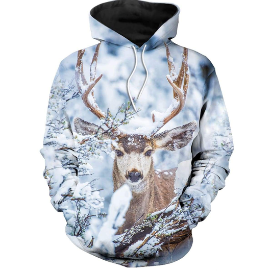 Winter Deer Hunting 3D all over Print Shirt plus size