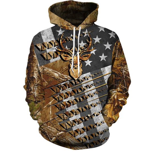 Deer Hunting Legend 3D all over Print hunting clothes Hoodie