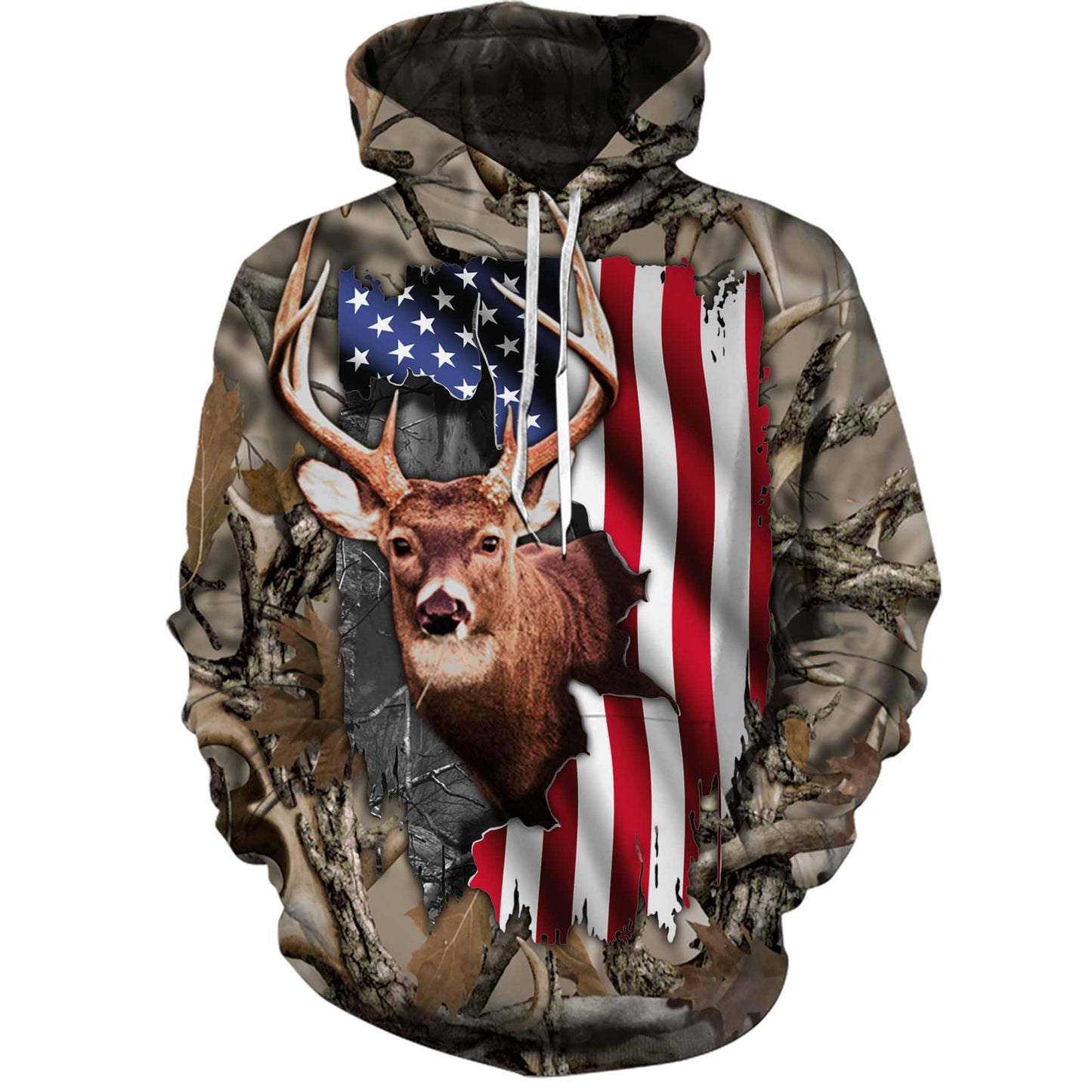 Mens womens Deer hunting clothes american flag 3D all over print shirt plus size coat Hoodie