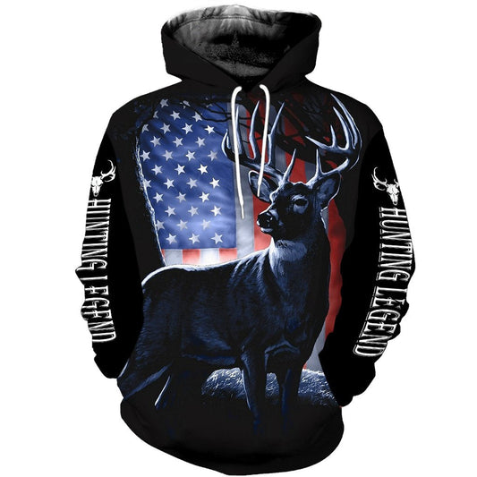 Deer Hunting legend mens womens hunting clothes all over print shirt Hoodie