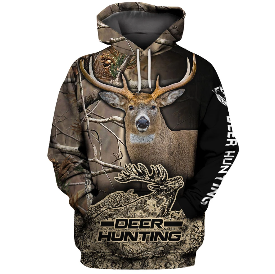 Deer Hunting camo clothes mens womens all over print t shirt Hoodie