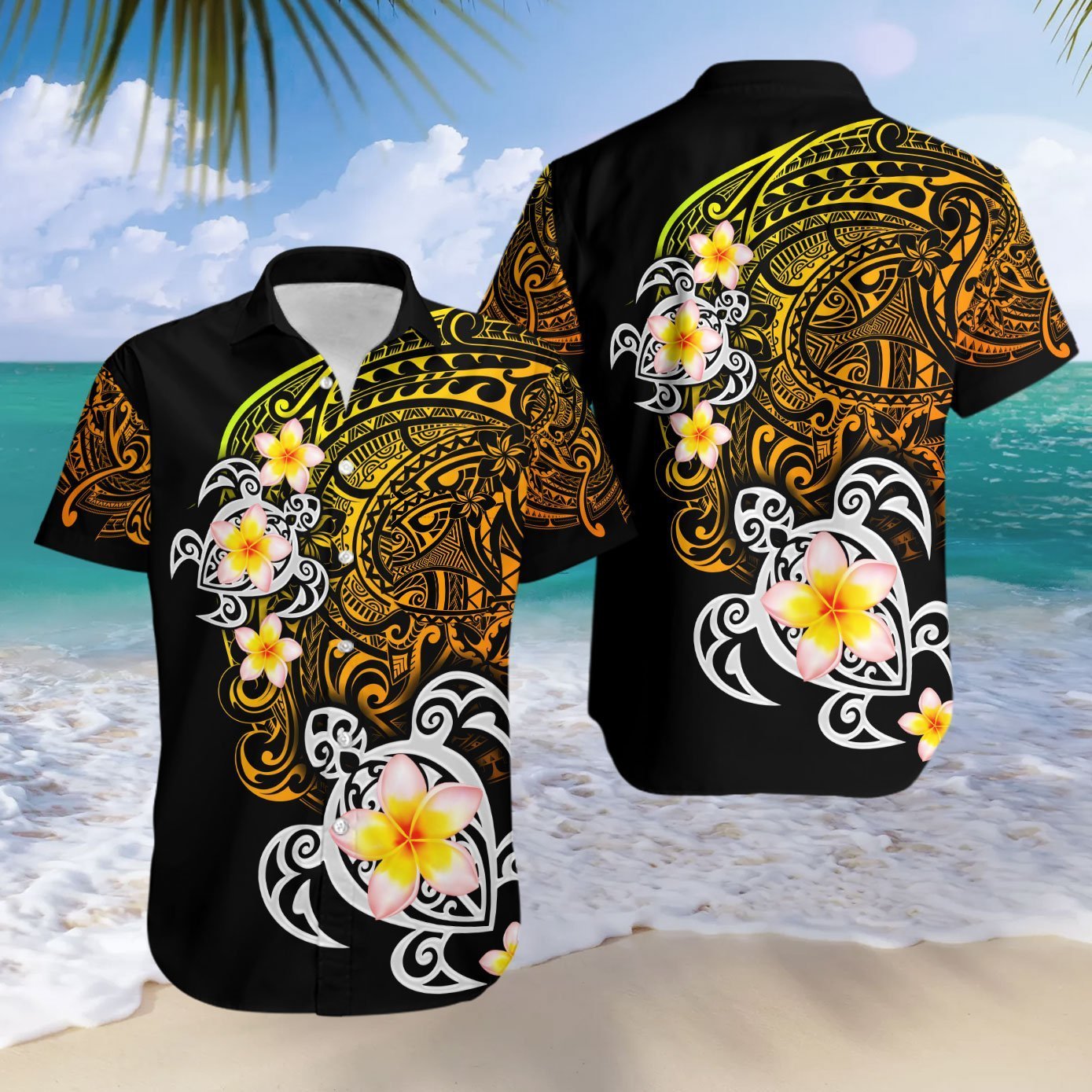 Amazing Polynesian Golden Maori Tattoo Hawaii Shirt Hawaiian