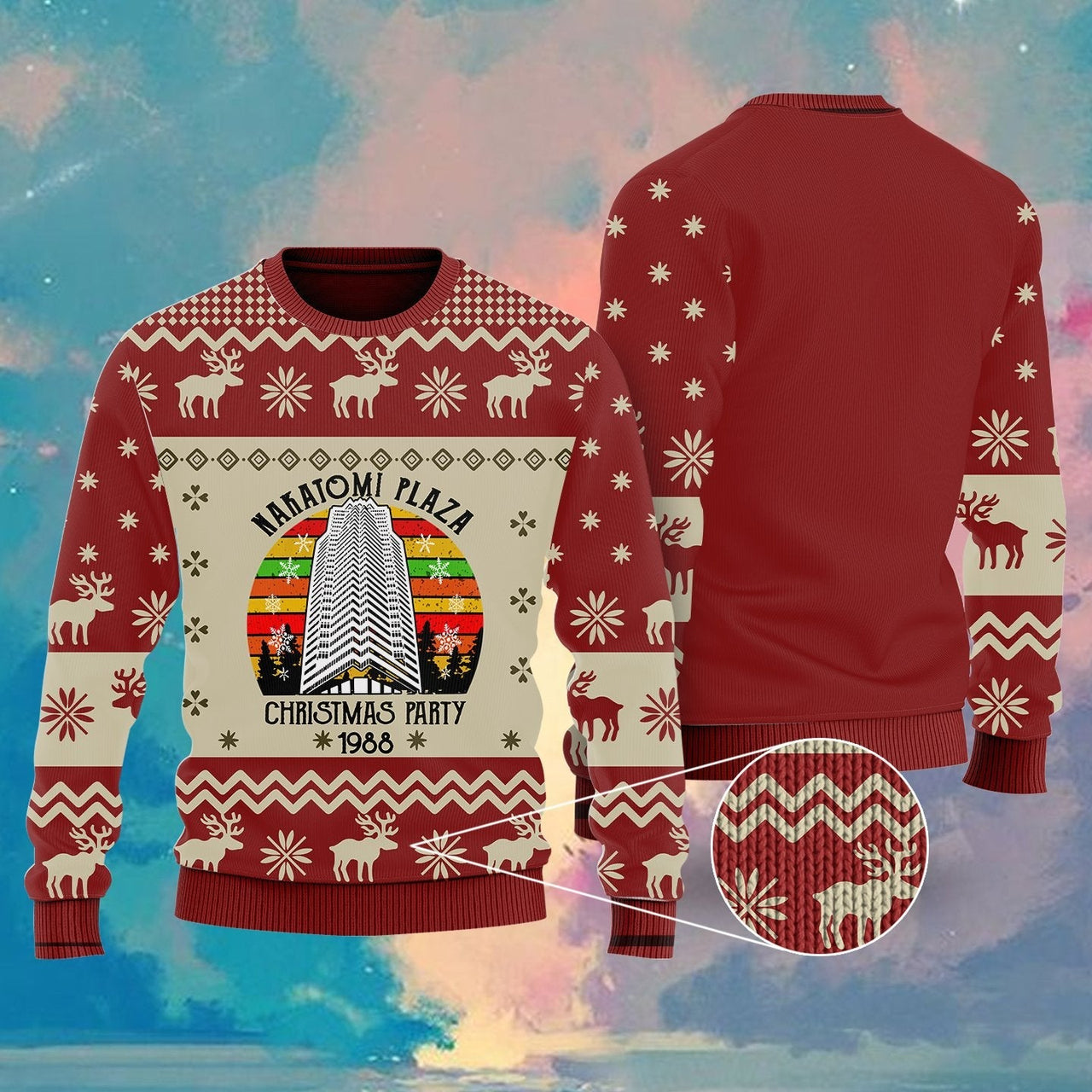 Nakatomi Plaza Ugly Christmas Sweater 