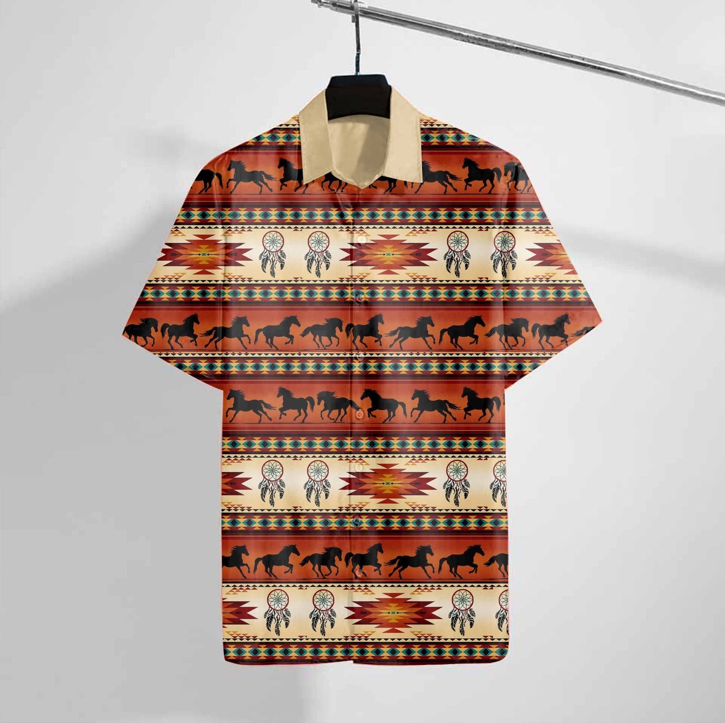 Native Horse Hawaiian Shirt 3D