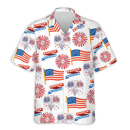 Azhawaiian 4th Of July US Pattern Hawaiian Shirt for Men