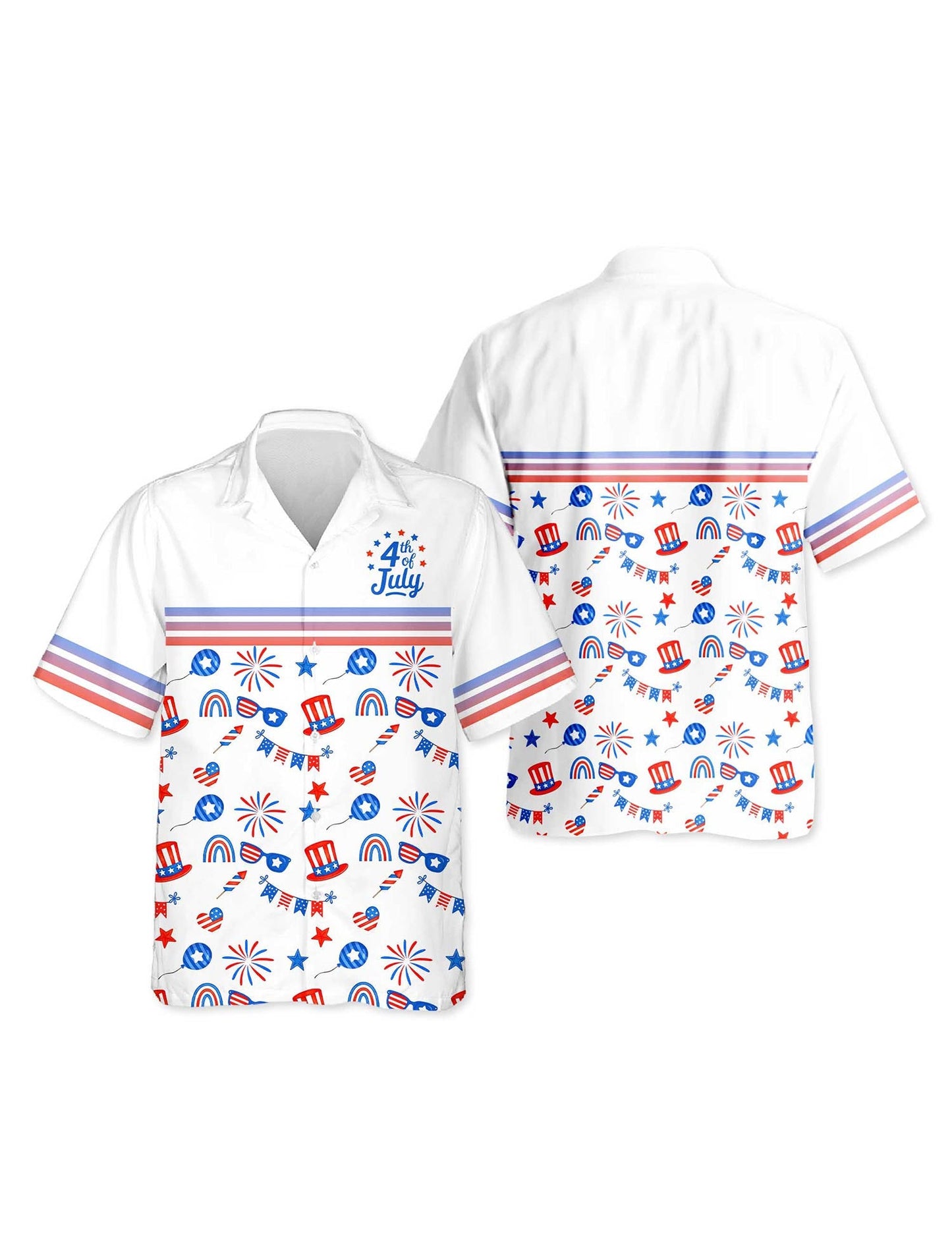 Azhawaiian 4th of July Day Hawaiian Shirt for Men
