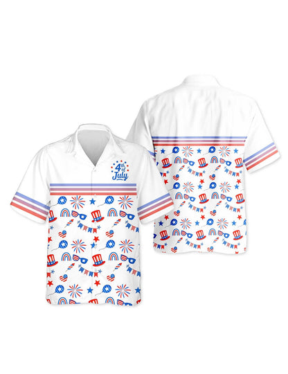 Azhawaiian 4th of July Day Hawaiian Shirt for Men