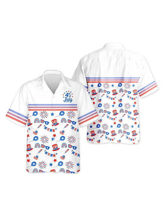 Azhawaiian 4th of July Day Hawaiian Shirt for Men