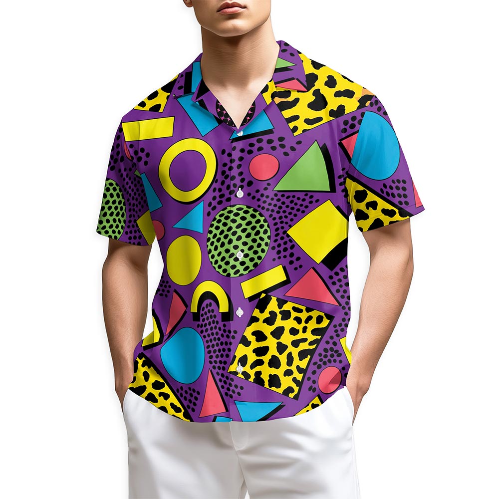 Azhawaiian 80s Pattern Hawaiian Shirt for Men