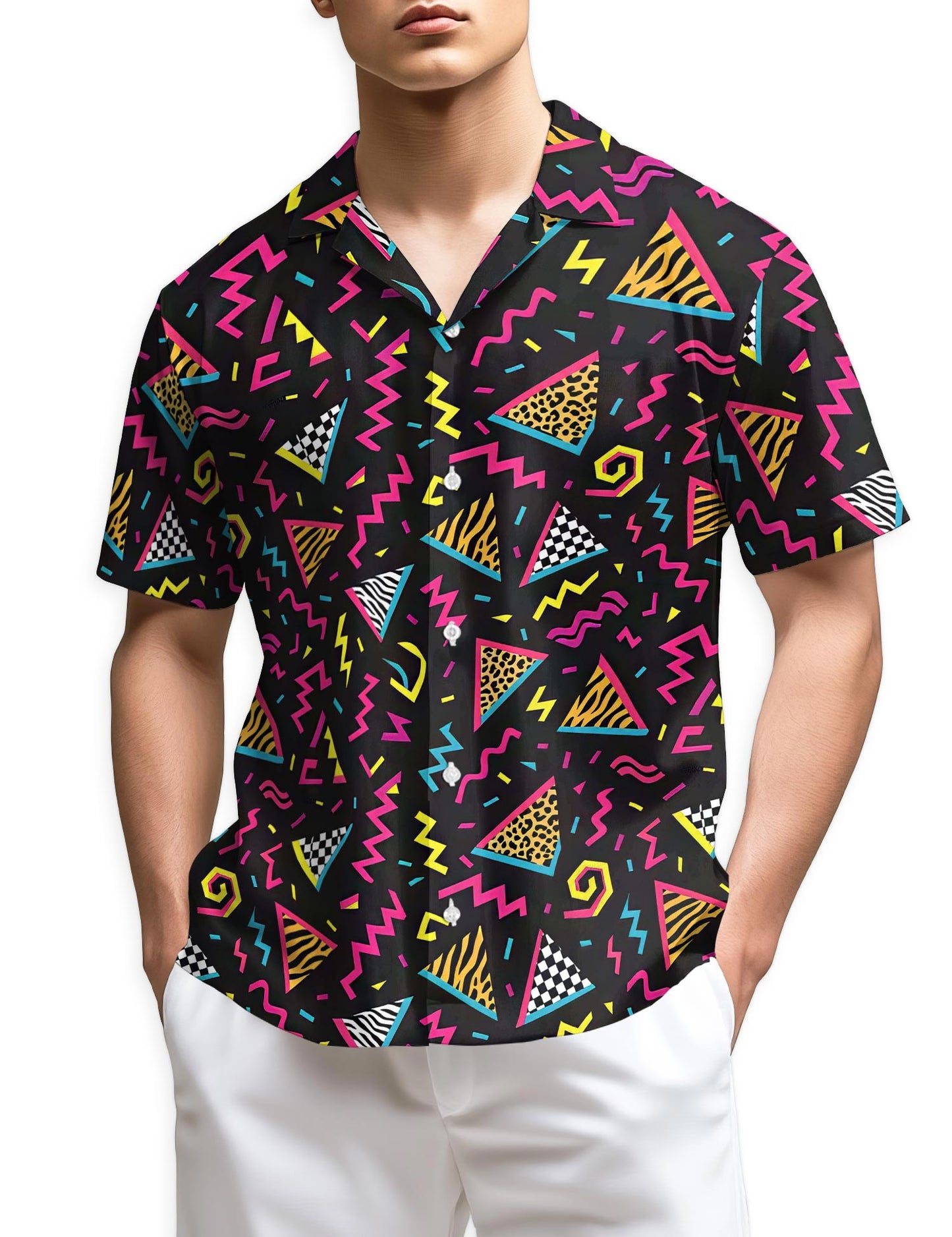 Azhawaiian 80s Pattern Hawaiian Shirt for Men
