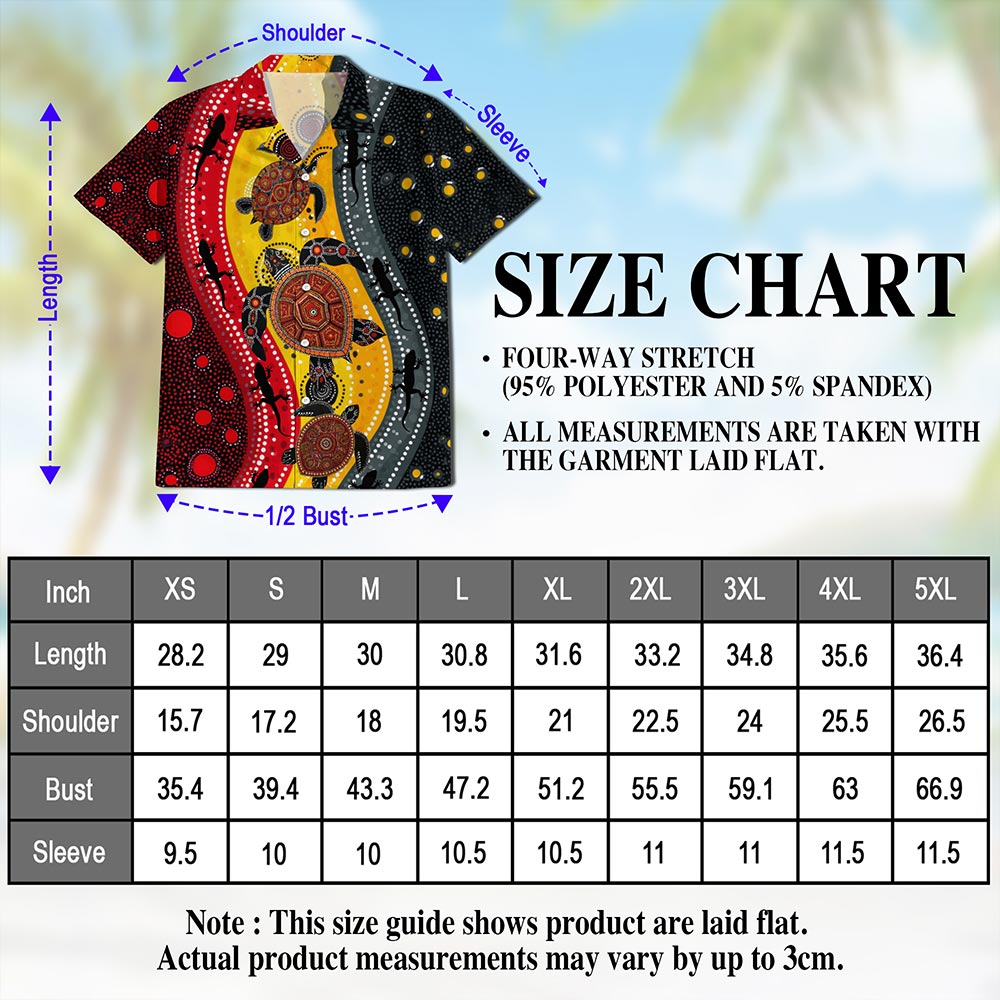 Aboriginal Turtle Australia Dot Painting Hawaiian Shirt for Men, Button Down Aloha Shirt - Azhawaiian