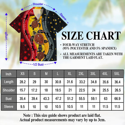 Aboriginal Turtle Australia Dot Painting Hawaiian Shirt for Men, Button Down Aloha Shirt - Azhawaiian
