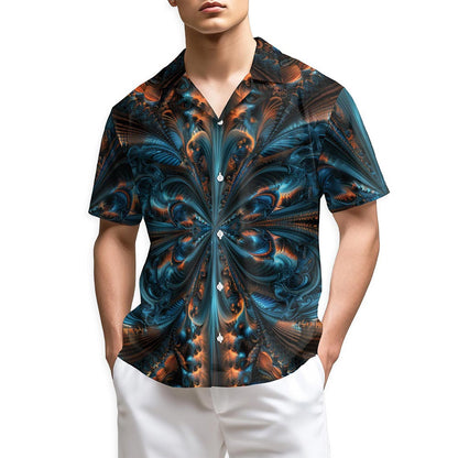 Azhawaiian Abstract Fractal Hawaiian Shirt for Men