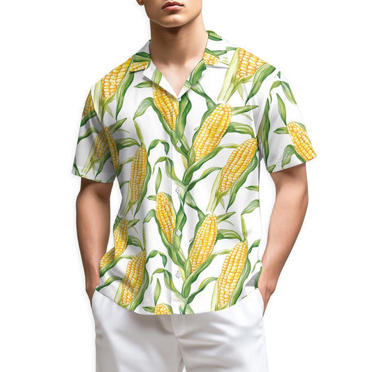 Azhawaiian Agricultural Fresh Corn Hawaiian Shirt for Men
