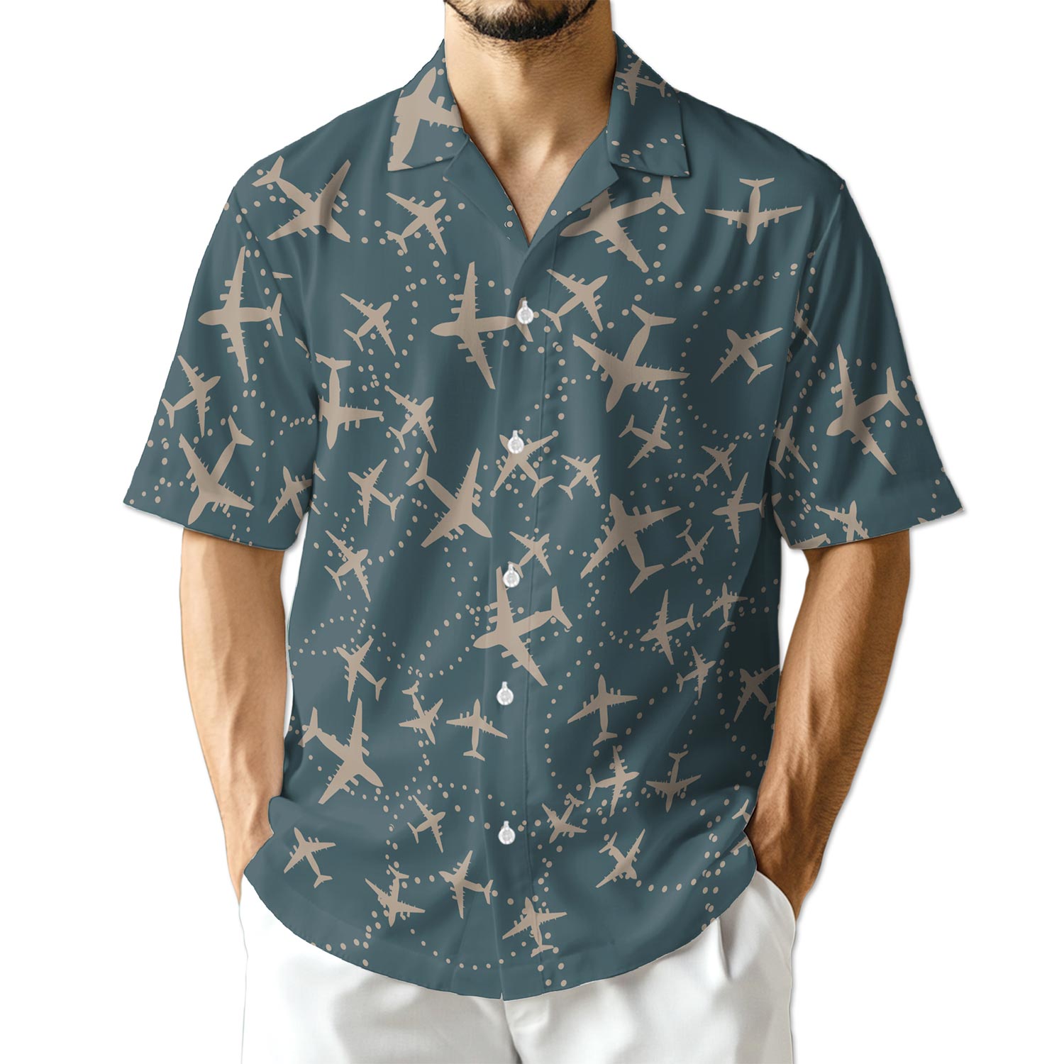 Azhawaiian Airplane Hawaiian Shirt for Men