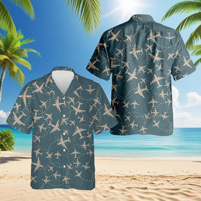 Airplane Hawaiian Shirt for Men, Button Down Aloha Shirt - Azhawaiian