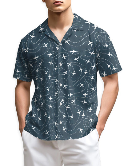 Airplane Hawaiian Shirt for Men, Button Down Aloha Shirt - Azhawaiian
