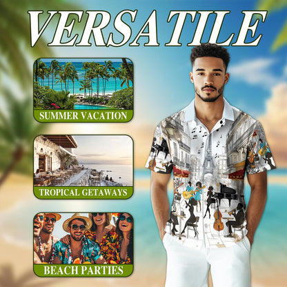 All You Need Is Jazz Hawaiian Shirt for Men, Button Down Aloha Shirt - Azhawaiian