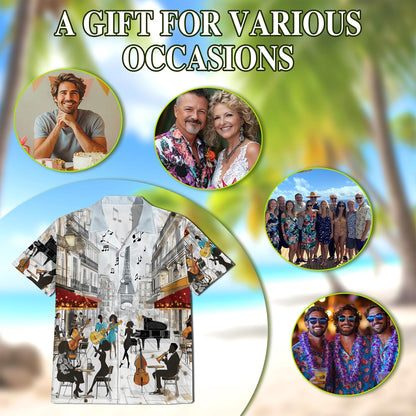 All You Need Is Jazz Hawaiian Shirt for Men, Button Down Aloha Shirt - Azhawaiian