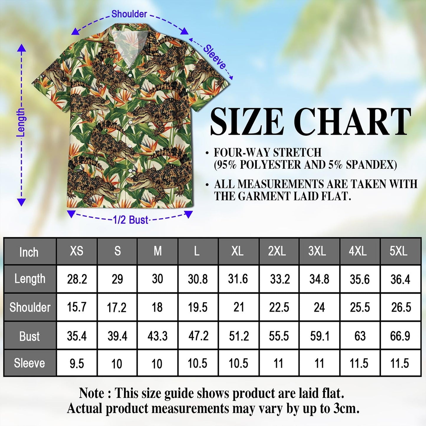 Alligator Hawaiian Shirt for Men, Button Down Aloha Shirt - Azhawaiian