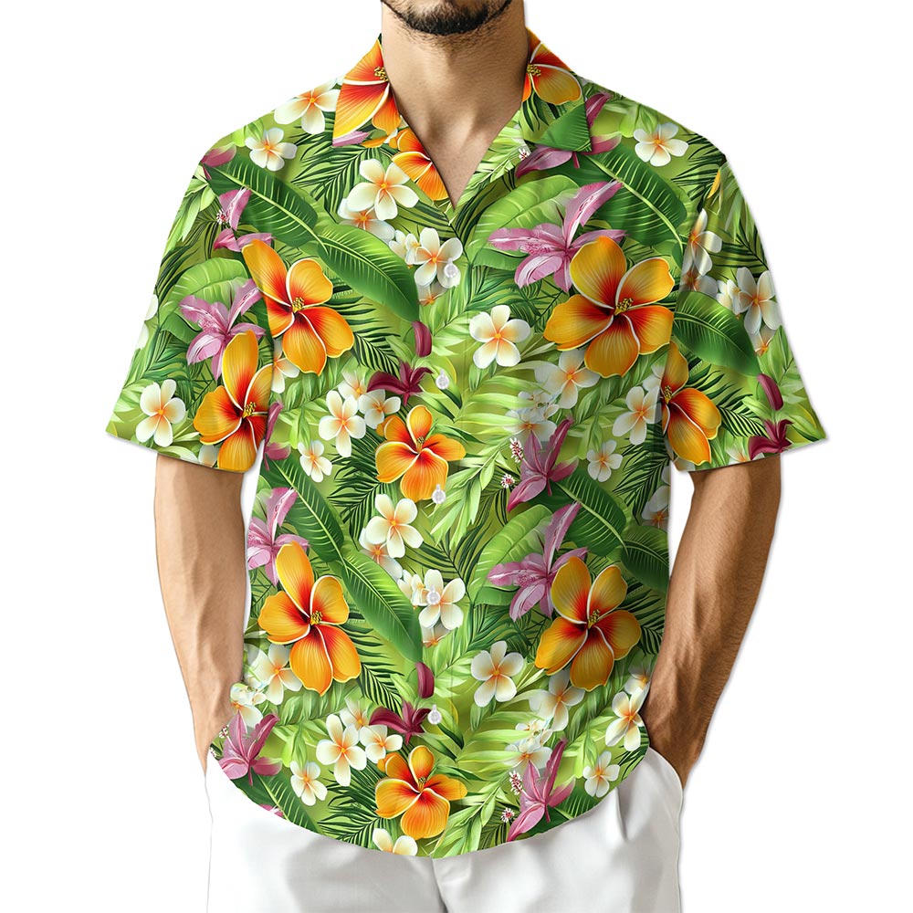 Azhawaiian Aloha Tropical Hawaiian Shirt for Men