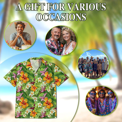 Aloha Tropical Hawaiian Shirt for Men, Button Down Aloha Shirt - Azhawaiian